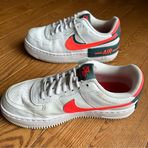 Nike Air Force 1 Shadow White/Solar Red - Picture 4 of 9
